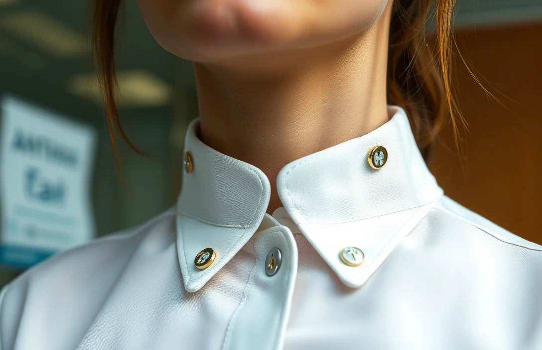 Care and Maintenance - how to wear ems collar pins?