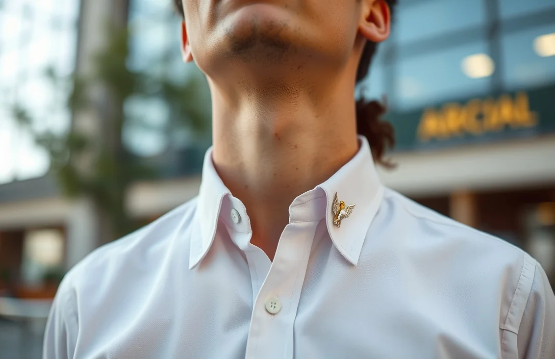 Care, Cost, and Where to Buy - what does an angel pin on collar means shirt?