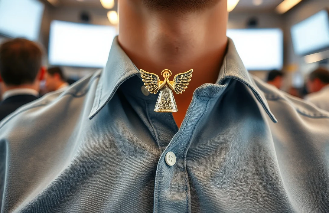 Choosing the right angel pin - what does an angel pin on collar shirt?