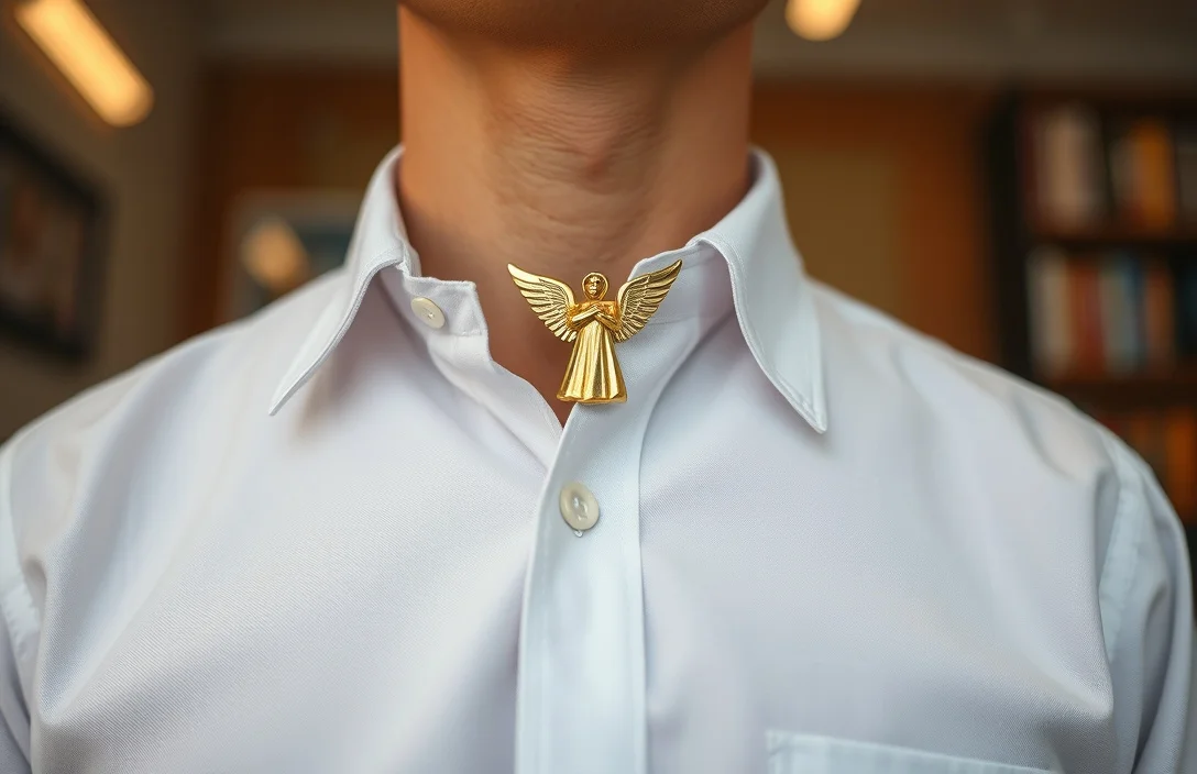 Choosing the Right Angel Pin - what does an angel pin on collar means shirt?