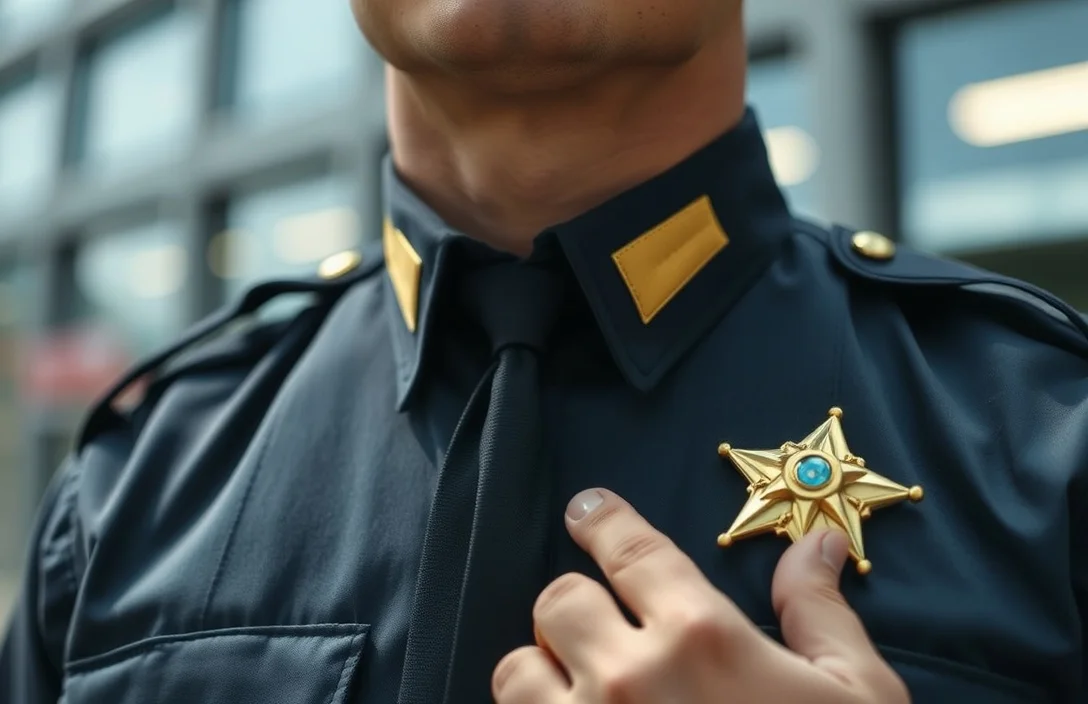 Proper placement and etiquette for brass collar insignia - how to pin collar brass police?