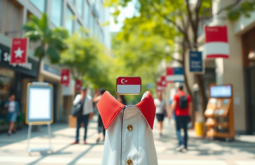 Shopee Singapore: Flag Collar Pins - where to buy singapore flag collar pin?