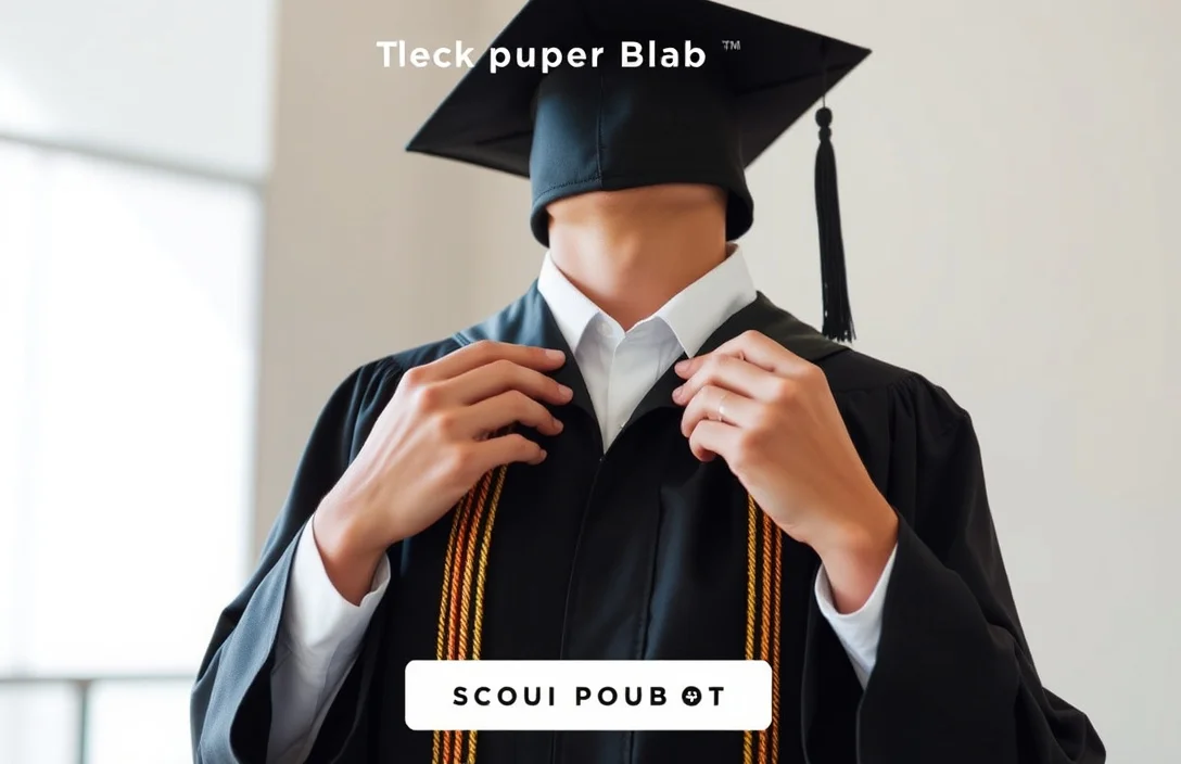 Step-by-Step: Pinning the Collar - how to pin collar on graduation gown?