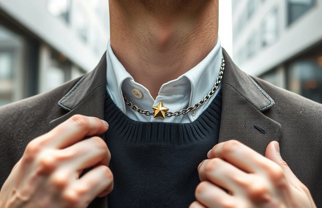 Wearing a collar pin with a chain - how to wear a collar pin with chain?