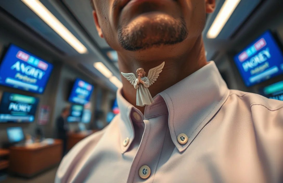 what does an angel pin on collar mens shirt?