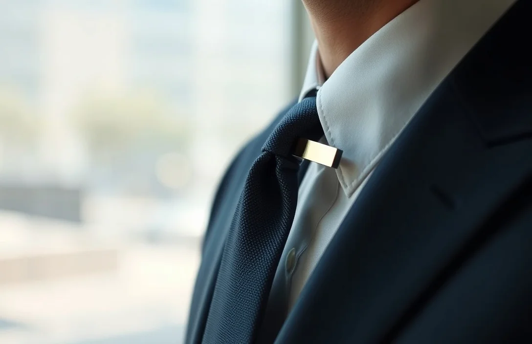 When to Wear a Collar Bar Pin - how do you put on a tie collar bar pin?